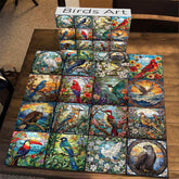 Oiseaux en verre tachés puzzles 1000 pièces